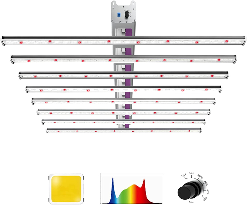 LED Grow Light,680Watt 5X5Ft Coverage with 2096Pcs Diodes Daisy Chain Dimmable F