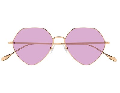 Pre-owned Gucci Gg1182s-004 Gold Gold Pink/ Sunglasses