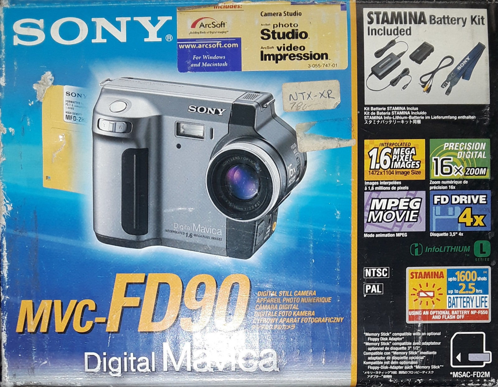 Sony Mavica MVC-FD90 1.6MP Digital Camera - Black Sony Mavica MVC-FD90 1.6MP Digital Camera - Black