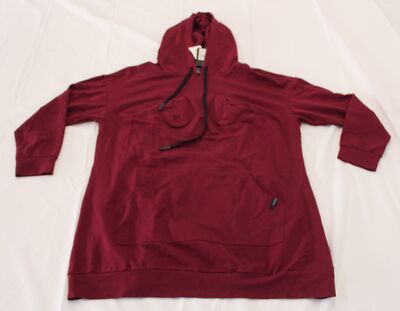 CCX By City Chic Women's Plus Fire Up Hoodie EG7 Dark Cherry Size 2XS (12) NWT