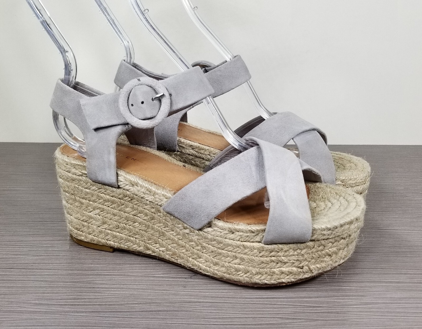 Halogen Emery Blush Platform Espadrille, Gray Suede, Womens Size 6 M