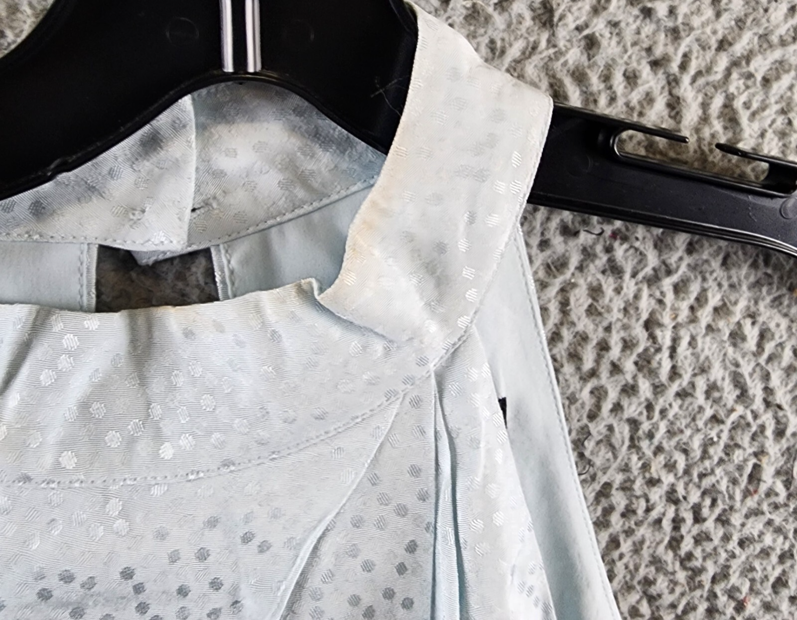 BCBGMAXAZRIA Halter Neck Sleeveless Overdraped Side Tie Top Women's M Blue - Picture 7 of 17