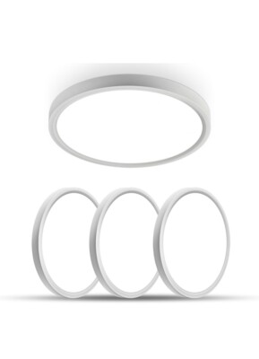4 Pack 12 Inch LED Surface Mount Disk Light, 28watt 2500Lm 5000K Ultra Thin