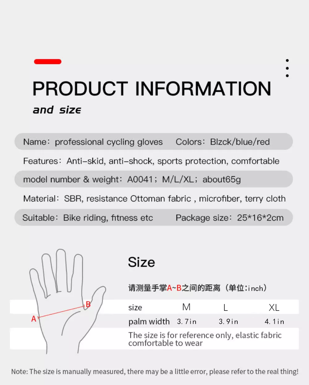 MTB Gloves Motocross Mountain Bike Road Riding Full Finger Cycling Racing Gloves