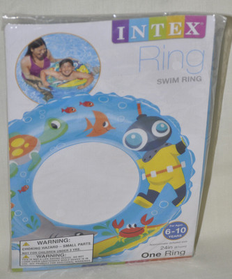 NEW Intex 24'' Swim Ring Inflatable 2016 Ocean Reef Blue Float