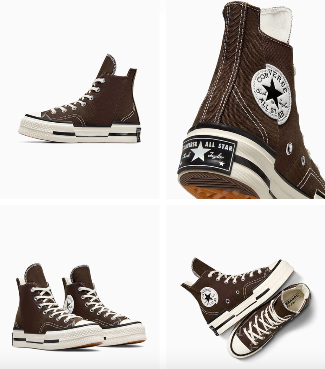 NEW Women's CONVERSE Chuck 70 Plus Shoes Boots A08095C Brown