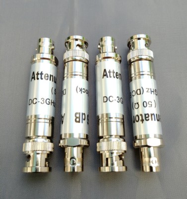 (4 PCS) BNC 6db 300KHz-3GHz DC Block Attenuator Pad 50 Ohm 2 Watt.- USA Seller