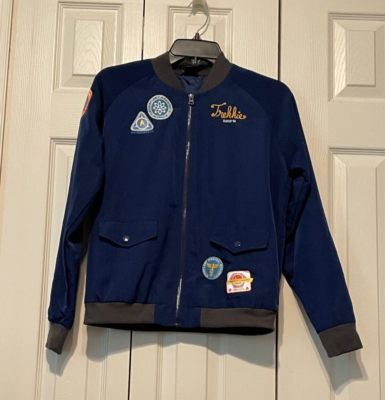 Her Universe Star Trek 50th Patches Paige Bomber Jacket Blue Small Rare HTF