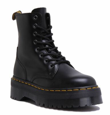 Pre-owned Dr. Martens Dr Martens Jadon Unisex Chunky Sole Leather Boot In Black Size Us 4 - 13