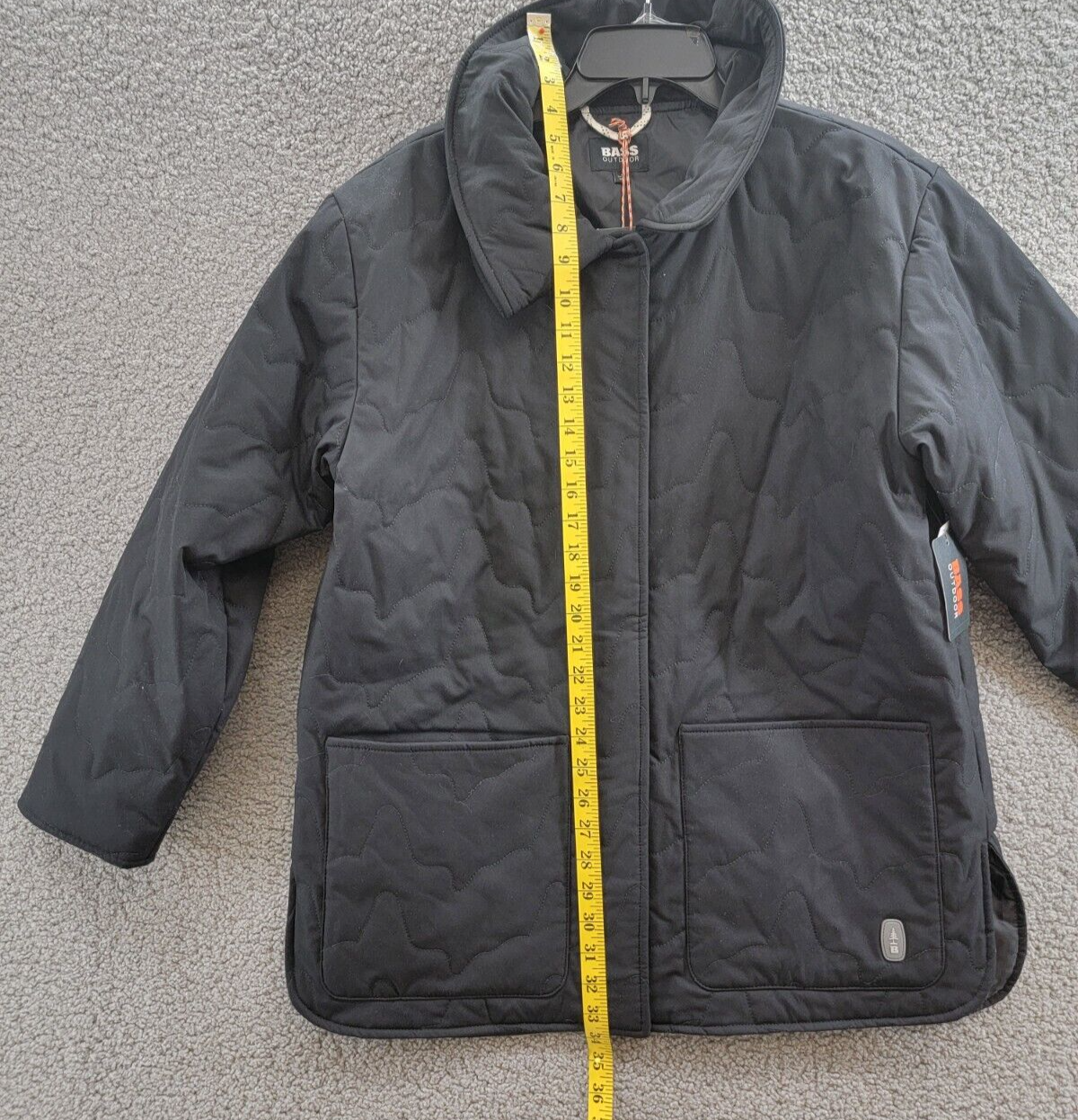 BASS OUTDOOR Quilted Long-Sleeve Jacket Women's S Black Solid Snap Front Closure - Picture 7 of 19