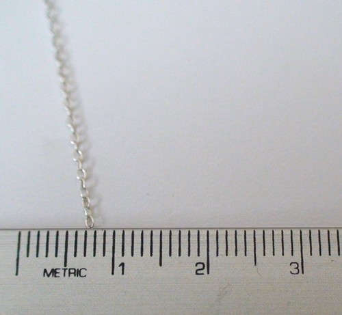 1mm Cable Chain Necklace 925 Sterling Silver - Italy Italian 16" 18" 20" Rolo