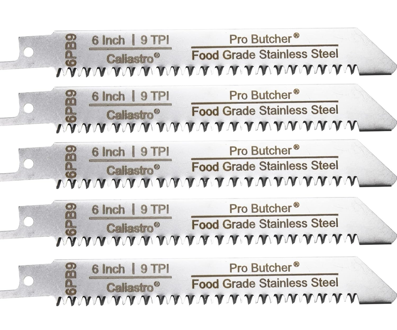 Milwaukee Sawzall 12-Inch Reciprocating Saw Blades For Meat & Bone - 6 Pack Stainless Steel Butcher Saw Blades Meat Saw