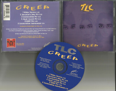 TLC Creep w/ RARE MIXES & INSTRUMETAL 6TRX LIMITED CD single 1994 Jermaine Dupri