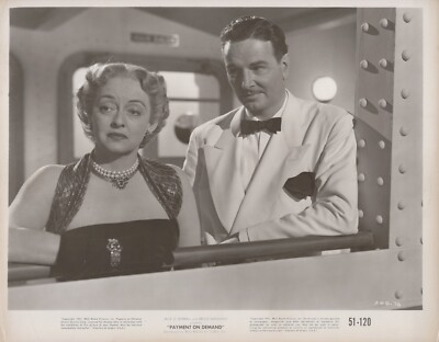 Bette Davis in Payment on Demand (1951)   Vintage Photo K 498