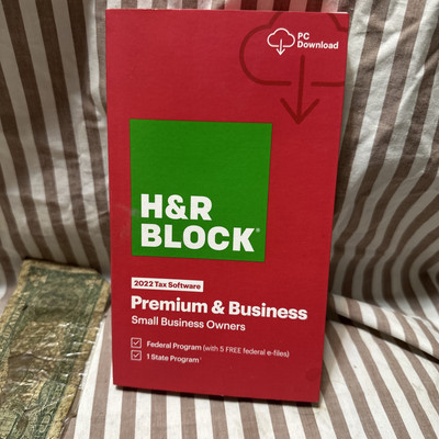 2022 H&R Block Tax Software Premium & Business 2022 PC Only HR turbotax USA 2022