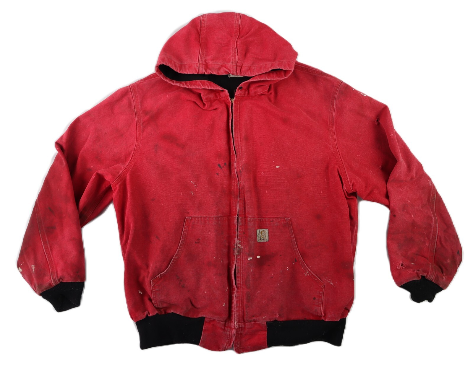 CARHARTT J131 USA Men's XL Red Washed Duck Thermal ACTIVE
