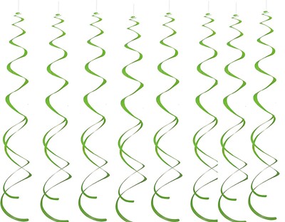 8x Green Hanging Swirls Happy St Patricks Day Party Birthday Wedding Celebration