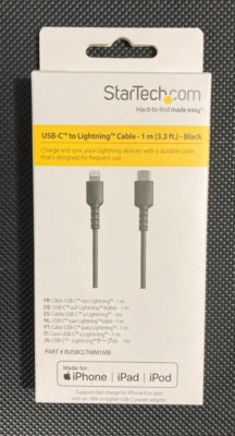 StarTech Black 1M USB-C to Lightning Cable MFi Certified ----- New