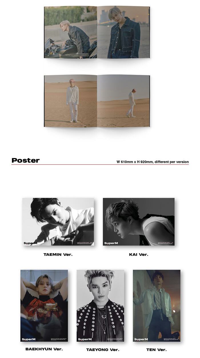 SUPERM [SUPERM] 1st Mini Album KOREA Ver. CD+2ea Photo Book+