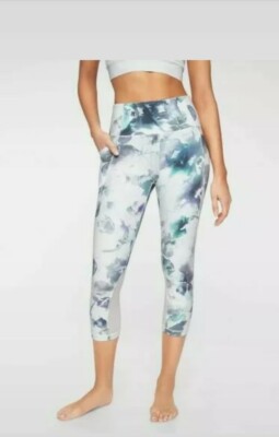 Athleta Mudra Capri, Blue Multicolor XS