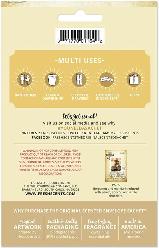 WILLOWBROOK Fresh Scents Scented Sachets - Paris