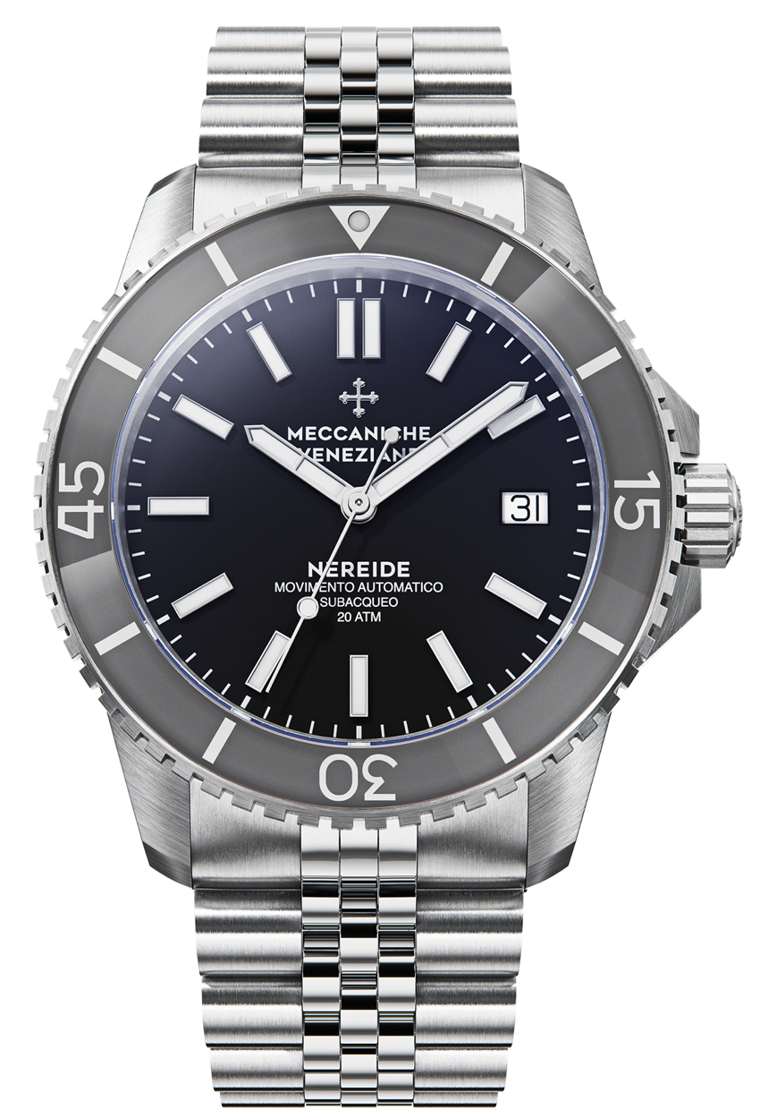 Pre-owned Meccaniche Veneziane Nereide 42mm Diver Watch 1302008j - Dealer & Warranty