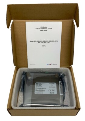 L-COM MODEL IES-2205 INDUSTRIAL ETHERNET SWITCH NEW IN BOX 