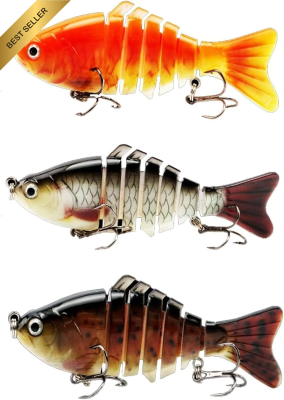 3Pcs Slowly Sinking Fishing Lures Realistic Bait for Freshwater Saltwater Bass T