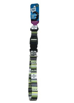 Play On Dog Collar Green. 3/4Inx14-20in For Dogs Up To 50 Lbs Medium 