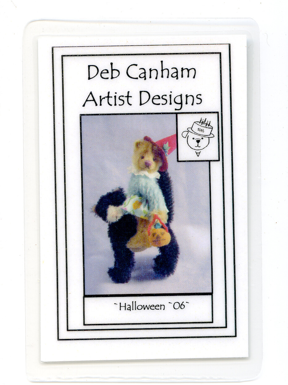 Deb Canham Halloween 06 Bear on Black Cat Halloween Collection