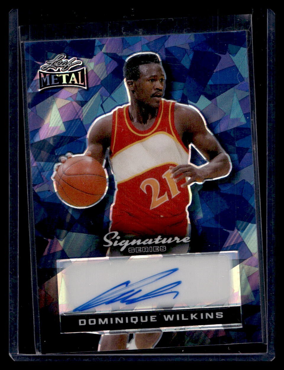 2024 Leaf Signature Series Dominique Wilkins Auto Blue