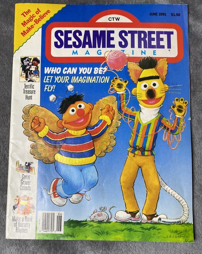 Vintage Sesame Street Magazine June 1991 “Who Can You Be