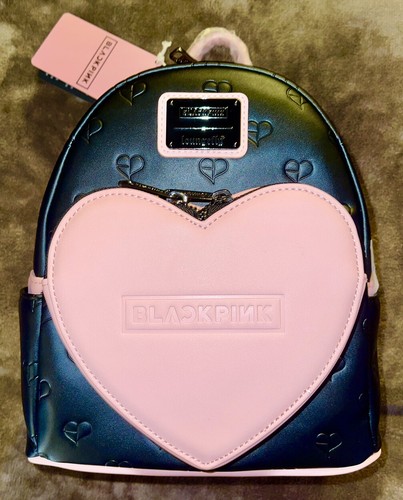 【Lounge Fly】BLACKPINK All-Over Print Heart Mini Backpack Loungefly Blackpink All Over Print Heart Double Strap