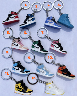 3D Mini Nike Air Jordan Shoe Keychain, 50+ Styles to Choose From, Accessories