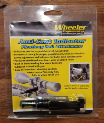 Wheeler Engineering Anti-Cant Indicator Picatinny Rail Attachment mfg 580033