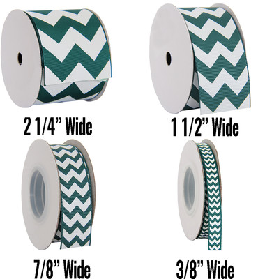 Chevron Grosgrain Ribbon 3/8'',7/8'',1 1/2'',2 1/4'' widths 5 &10 yd rolls 19 colors