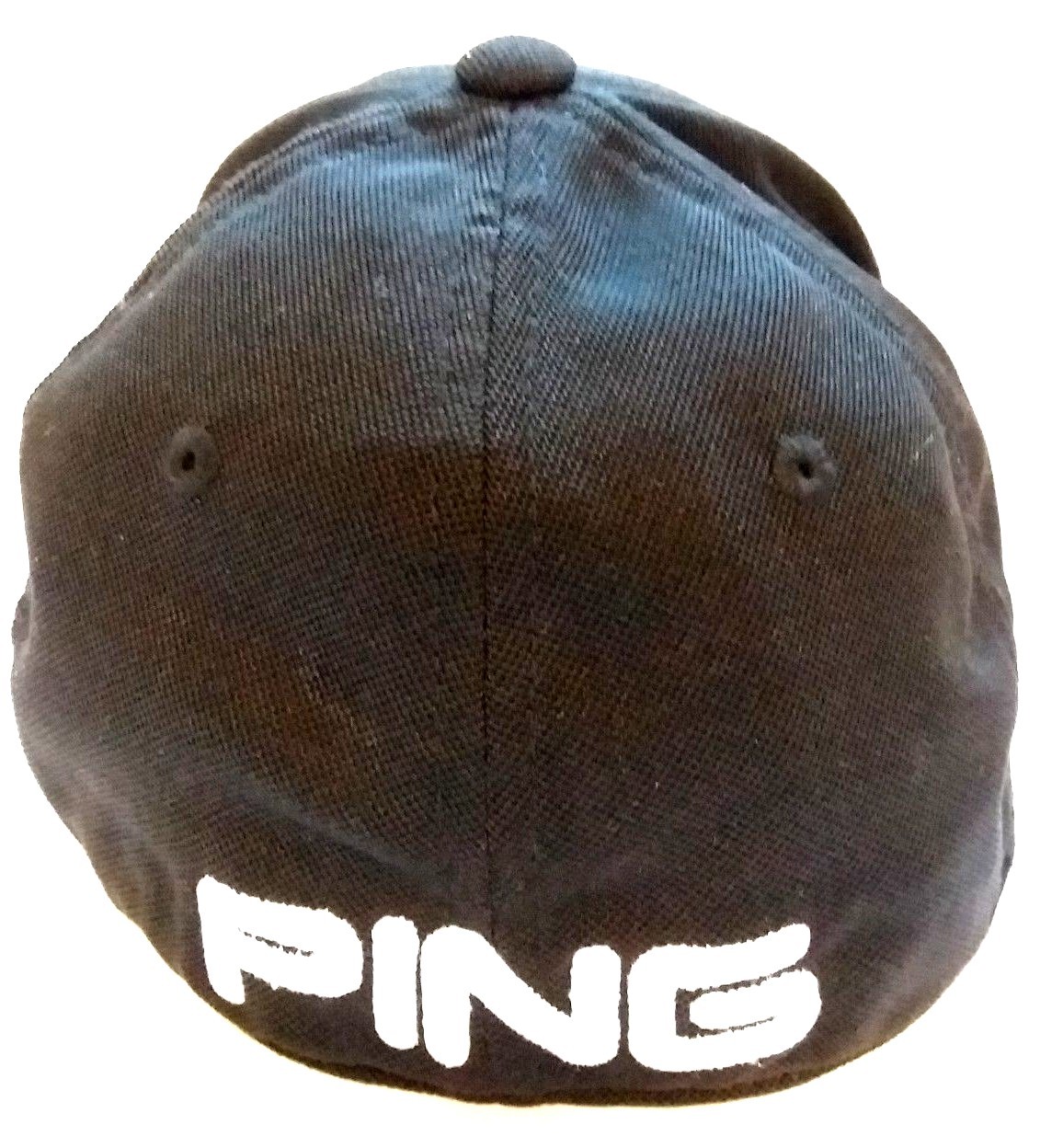 Ping Golf Structured Fitted FlexFit Golf Hat Cap Black and White
