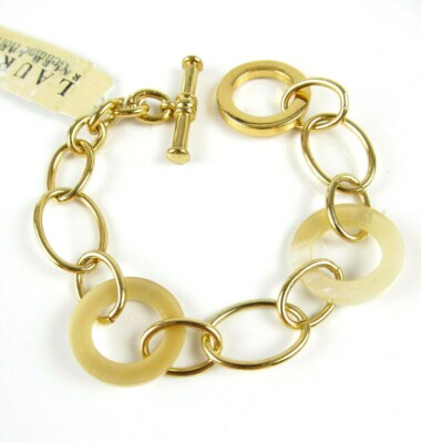 LAUREN RALPH LAUREN☆Two-Tone Logo Padlockブレス Lauren Ralph Lauren Two-Tone Sterling Silver Padlock Flex