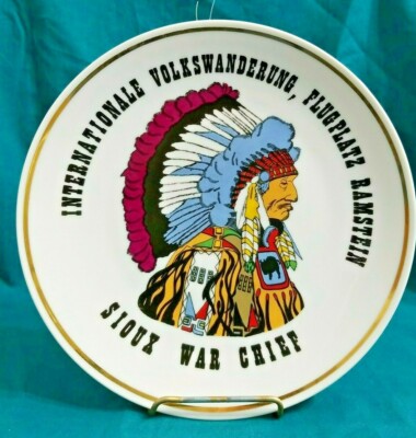 Vintage International Volkswanderung Flugplatz Ramstein Plate 8'' Dia.