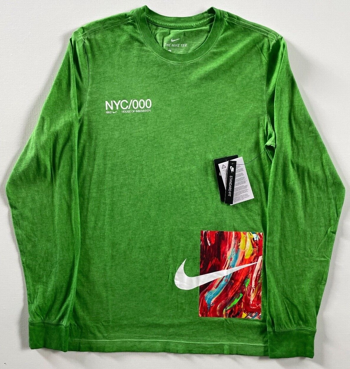 Nike Mens NSW House Of Innovation NYC 000 Shirt Green DC8420 304 Size Small eBay