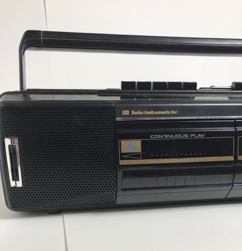 SEIKO Instruments WKC-9559 AM/FM Dual Cassette Recorder Boombox Vintage