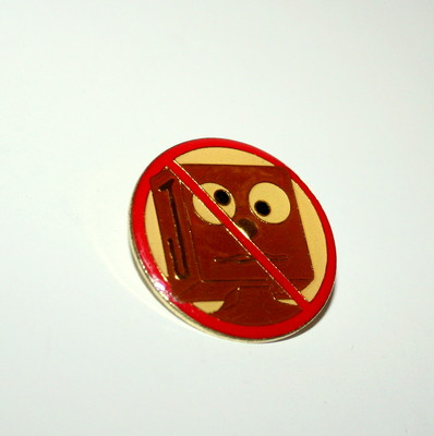 Vintage Gumby & Pokey No J Blockhead Block Head Collectible Pin 1980s New NOS 