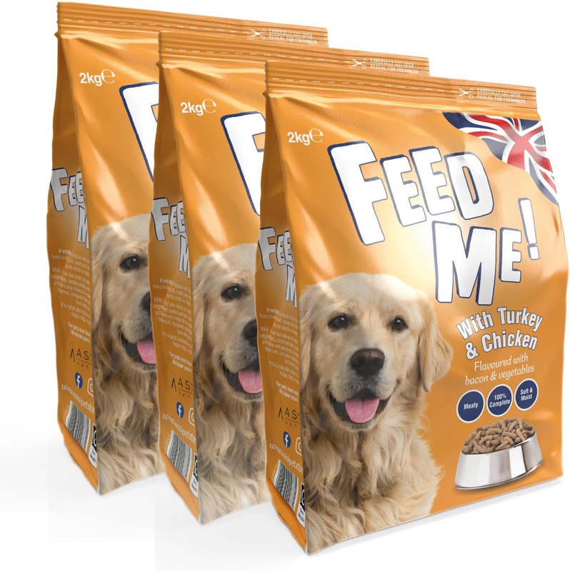 Hilife FEED ME! - Complete Dry Dog Food - Turkey Chicken Bacon Vegetables - Soft