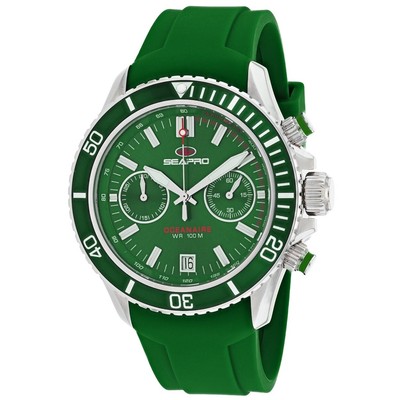 Pre-owned Seapro Mens Thrash Green Dial Watch - Sp0335