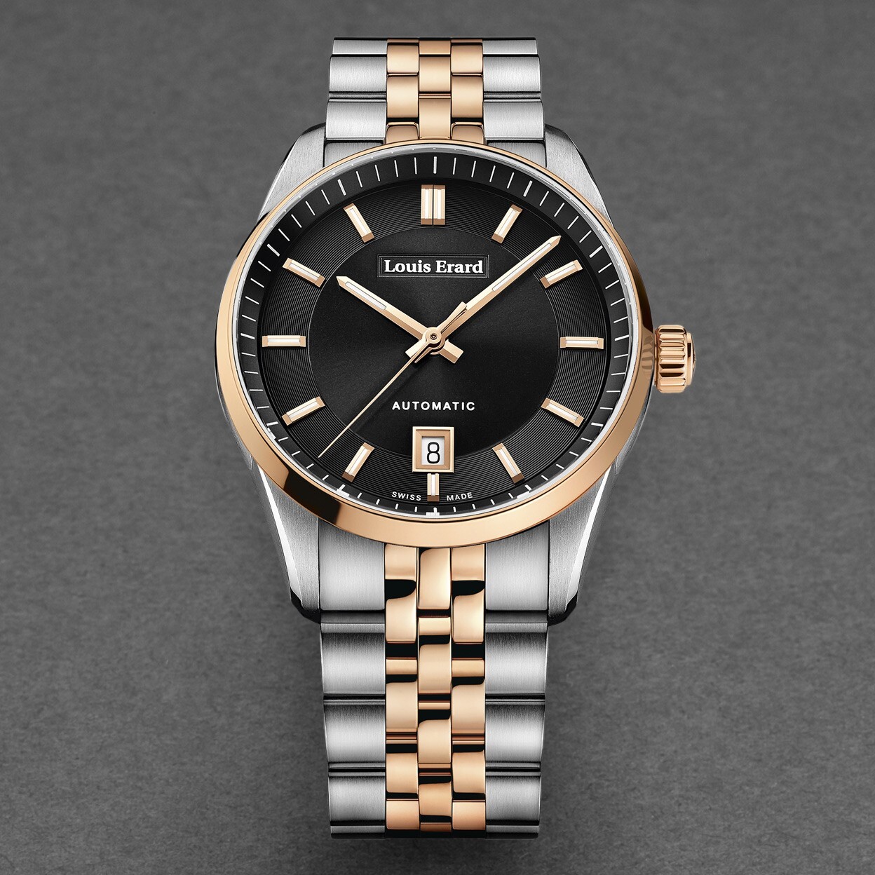 Pre-owned Louis Erard Louiserard Heritage, M, T/t, Blk-d,t/t-b,m A