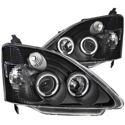 ANZO Projector Headlight Set w/Halo Fits 2002-2004 Honda Civic