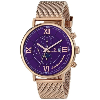 Pre-owned Christian Van Sant Mens Somptueuse Purple Dial Watch - Cv1157