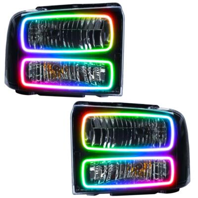 Oracle 7147-504 SMD Pre-Assembled Headlights, Black Bezel, ColorSHIFT(tm) - Simp