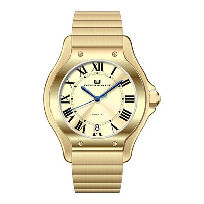 Pre-owned Oceanaut Womens Rayonner Gold Dial Watch - Oc1293