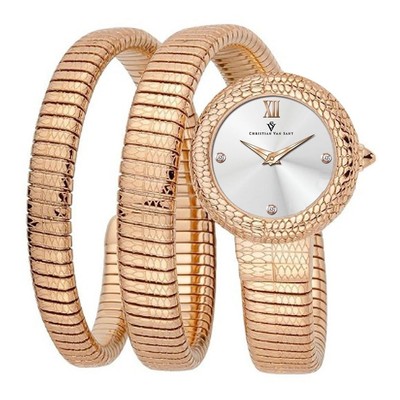Pre-owned Christian Van Sant Womens Naga Silver Dial Watch - Cv0891